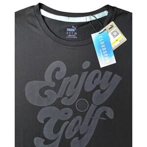 Puma Cloudspun Enjoy Golf Performance Ultra Soft T-Shirt Black Size M